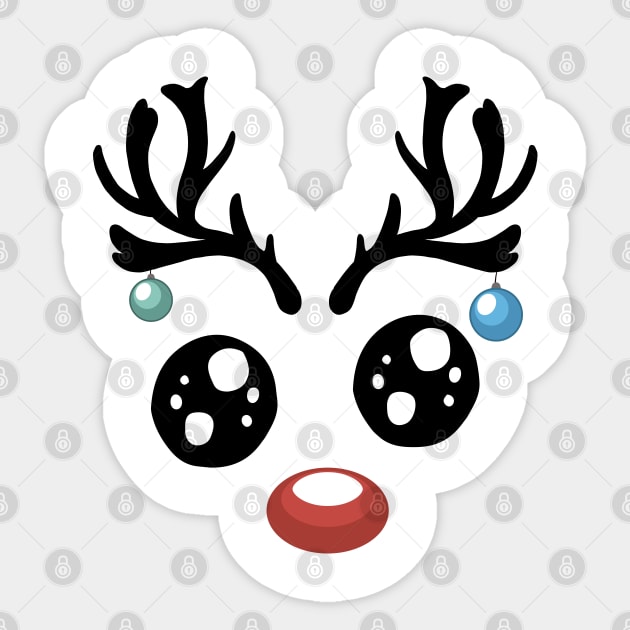 Funny Reindeer Christmas Sticker by Magic Arts